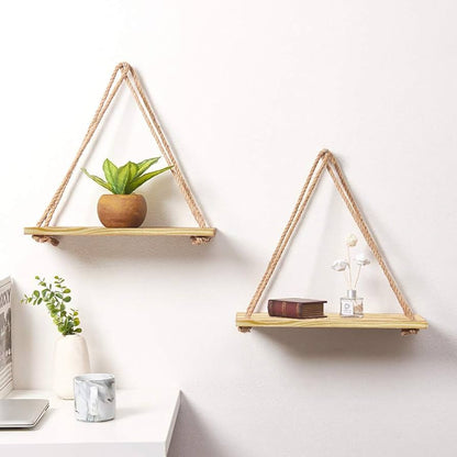 Hanging Hemp Rope Wall Shelve